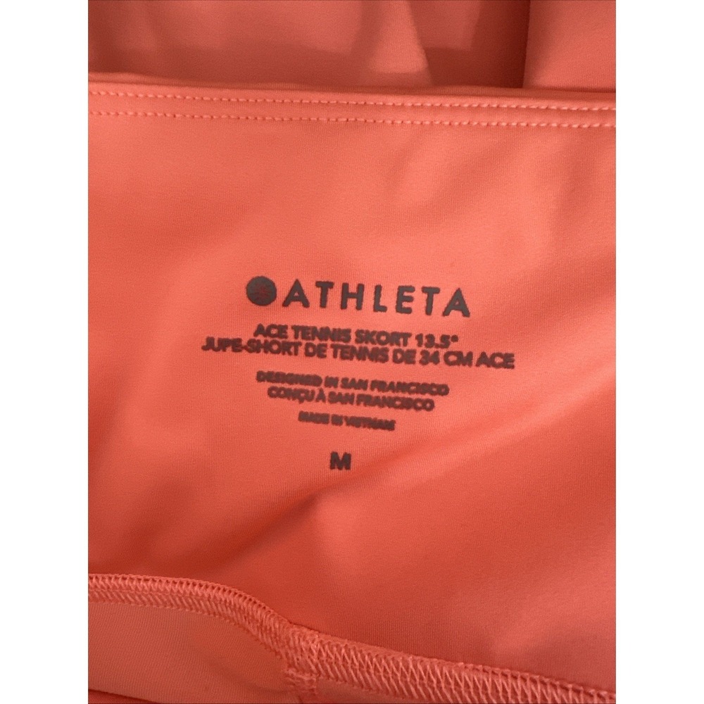 Athleta Ace Jupe Tennis Skort 13.5" Orange Athletic Women Medium Golf Pickleball - Picture 2 of 10